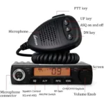 luiton lt 198 ultra compact mobile cb radio with orange lcd and external speaker jack 3