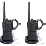 luiton two way radio set with compatible voice scrambler and acoustic tube earpieces 1