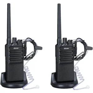 luiton two way radio set with compatible voice scrambler and acoustic tube earpieces 1