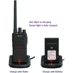 luiton two way radio set with compatible voice scrambler and acoustic tube earpieces 4